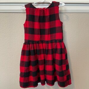 Carter’s girls holiday dress Buffalo check red black size 5